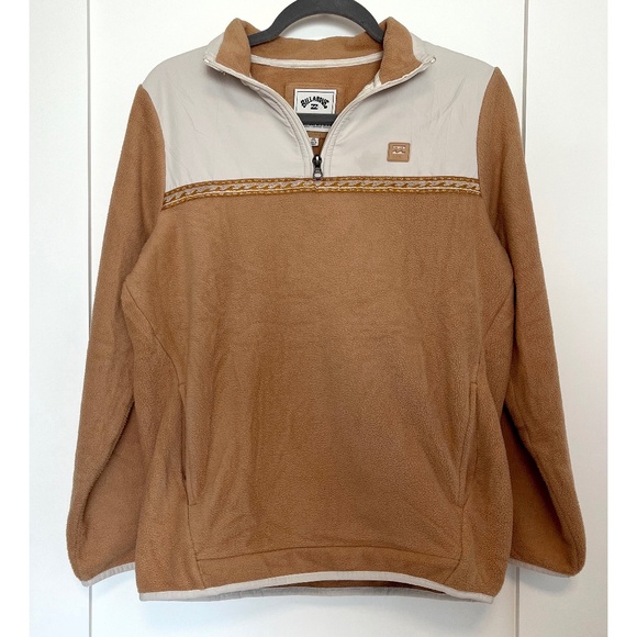 Billabong Adventure Division Tan Fleece with Front Pouch Pocket - Picture 2 of 8